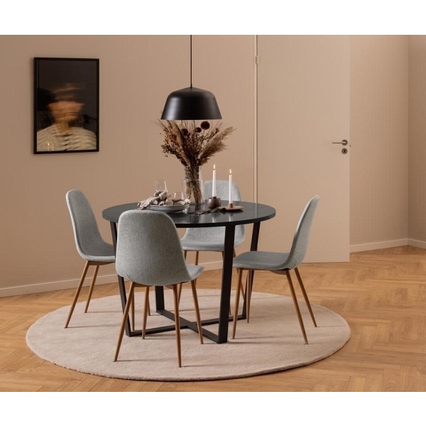 Krzesło Celia szare jasne/ naturalne - ACTONA